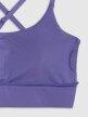 Damski biustonosz treningowy 4F 4FWSS25USBAF181 - fioletowy