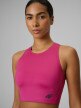 mini: Damski crop-top do biegania 4F 4FWSS26TFSLF0902 - różowy (4)