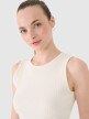 Damski crop top 4F 4FRSS25TSLEF234 - biały