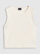 Damski crop top 4F 4FRSS25TSLEF234 - biały