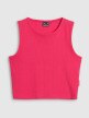 Damski crop top 4F 4FRSS25TSLEF234 - różowy