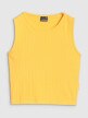 Damski crop top 4F 4FRSS25TSLEF234 - żółty