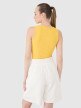 Damski crop top 4F 4FRSS25TSLEF234 - żółty