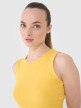 Damski crop top 4F 4FRSS25TSLEF234 - żółty