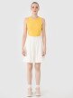 Damski crop top 4F 4FRSS25TSLEF234 - żółty