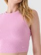 Damski crop top 4F 4FWSS24TSLEF066 - różowy
