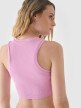 Damski crop top 4F 4FWSS24TSLEF066 - różowy