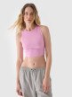 Damski crop top 4F 4FWSS24TSLEF066 - różowy