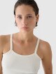 Damski crop top basic 4F 4FRSS24TSLEF214 - biały