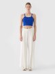 Damski crop top basic 4F 4FRSS24TSLEF214 - niebieski