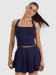mini: Damski crop top tenisowy 4F 4FRAW25TFSLF091 - granatowy (1)