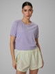 mini: Damski crop top treningowy 4F 4FWSS26TFTSF1806 - fioletowy (1)