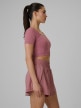 mini: Damski crop top treningowy 4F 4FWSS26TFTSF1812 - różowy (3)
