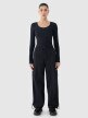 Damski longsleeve basic 4F 4FRSS25TLONF511 - czarny