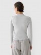 Damski longsleeve basic 4F 4FWAW24TLONF361 - szary