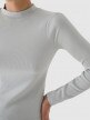 Damski longsleeve basic 4F 4FWAW24TLONF361 - szary
