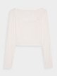 Damski longsleeve crop top 4F 4FRSS24TLONF499 - biały