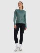 mini: Damski longsleeve do biegania 4F 4FWAW25TFLOF415 - turkusowy (2)