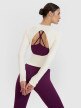 Damski longsleeve do jogi 4F 4FWSS25TFLOF403 - biały