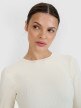 Damski longsleeve do jogi 4F 4FWSS25TFLOF403 - biały