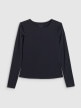 mini: Damski longsleeve do jogi 4F 4FWSS26TFLOF501 - czarny (7)