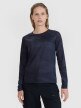 4F Damski longsleeve kolarski 4F 4FWSS25TFLOF344  granatowy Granatowy