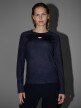 Damski longsleeve kolarski 4F 4FWSS25TFLOF344 - granatowy