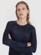 Damski longsleeve kolarski 4F 4FWSS25TFLOF344 - granatowy