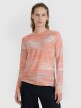 Damski longsleeve kolarski 4F 4FWSS25TFLOF344 - pomarańczowy