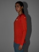 mini: Damski longsleeve trekkingowy 4F 4FWSS26TFLOF495 - pomarańczowy (5)