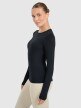 Damski longsleeve treningowy 4F 4FWMM00TFLOF505 - czarny