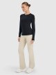 Damski longsleeve treningowy 4F 4FWMM00TFLOF505 - czarny