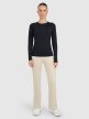 Damski longsleeve treningowy 4F 4FWMM00TFLOF505 - czarny