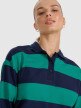 Damski longsleeve w paski 4F 4FRAW25TLONF604 - zielony