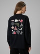 mini: Damski longsleeve z nadrukiem 4F 4FRSS26TSWSF2834 - czarny (2)