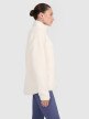mini: Damski polar szerpa rozpinany bez kaptura 4F 4FWAW25TFLEF328 - biały (3)