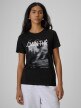 mini: Damski t-shirt z nadrukiem 4F 4FRSS26TTSHF4254 - czarny (1)
