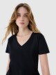 Damski t-shirt basic 4F4FWSS25TTSHF1992 - czarny