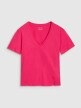 Damski t-shirt basic 4F4FWSS25TTSHF1992 - różowy