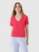 4F Damski tshirt basic 4F4FWSS25TTSHF1992  różowy Różowy