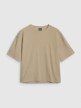 4F Damski tshirt basic 4F 4FRSS25TTSHF2651  beżowy Beżowy