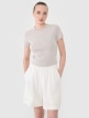 4F Damski tshirt basic 4F 4FRSS25TTSHF2696  beżowy Beżowy