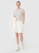 Damski t-shirt basic 4F 4FRSS25TTSHF2696 - beżowy