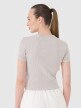 Damski t-shirt basic 4F 4FRSS25TTSHF2696 - beżowy