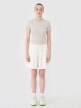 Damski t-shirt basic 4F 4FRSS25TTSHF2696 - beżowy