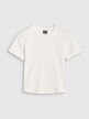 Damski t-shirt basic 4F 4FRSS25TTSHF2696 - biały