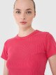 Damski t-shirt basic 4F 4FRSS25TTSHF2696 - różowy