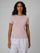  4F Damski tshirt basic 4F 4FRSS26TTSHF3629  różowy Różowy
