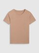 mini: Damski t-shirt basic 4F 4FWMM00TTSHF2356 - beżowy (6)