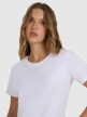 Damski t-shirt basic 4F 4FWMM00TTSHF2356 - biały